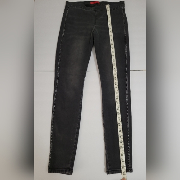 Jennifer Lopez Embellished Mcbling Black Grunge Jeggings - Picture 3 of 10